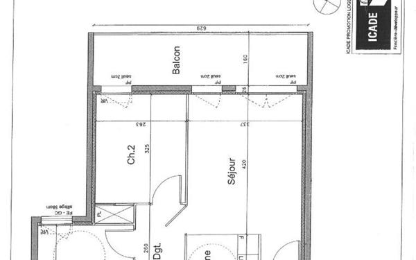 Appartement à louer    3 pièces • 54,90 m2 Cergy