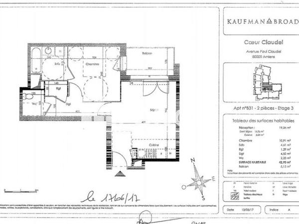 Location Appartement 2 pièces 42.9 m² - 8 ALLEE DE L'ECHAUGUETTE Amiens 80000
