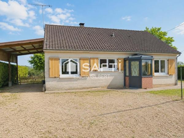 Maison rénovée de plain-pied avec grand terrain