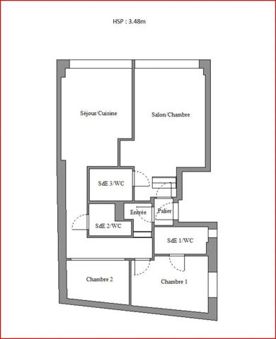 Appartement à vendre  4 pièces - 67 m 2   PARIS  - 75006
