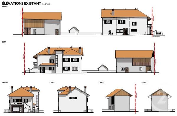 Appartement à vendre  3 pièces - 60 m2 ST PIERRE EN FAUCIGNY - 74