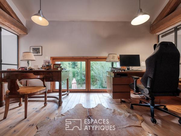 La grange revue par un architecte avec un jardin au calme et sans vis-à-vis