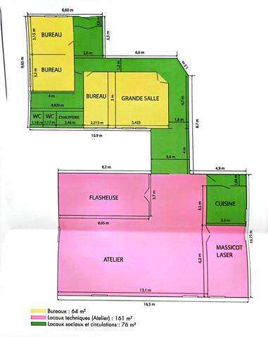 A LOUER - FEYTIAT proche A20 - Plateau de bureaux 300 m²