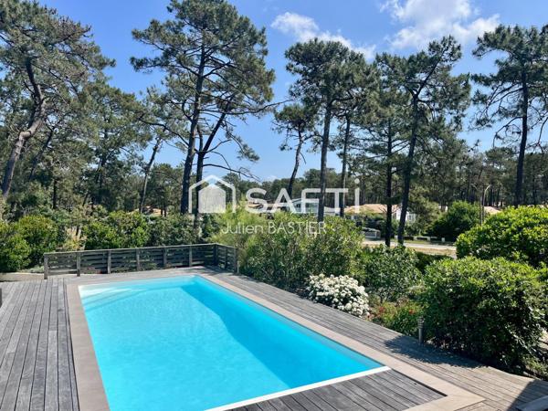 Lacanau océan - Très belle propriété,  maison et annexe de 155m2, 5 chambres, piscine, garage