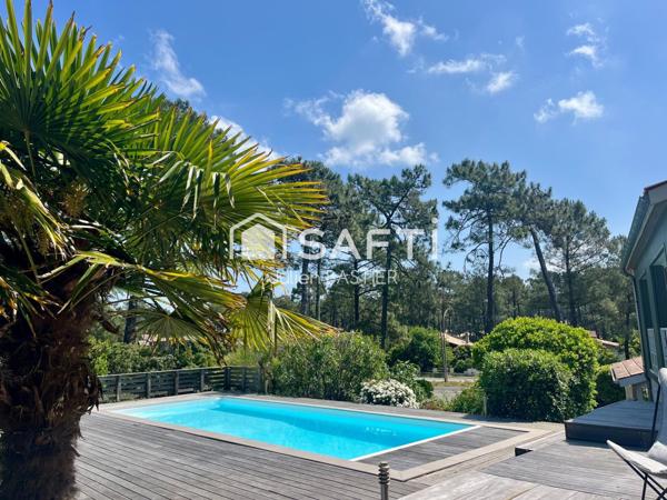 Lacanau océan - Très belle propriété,  maison et annexe de 155m2, 5 chambres, piscine, garage