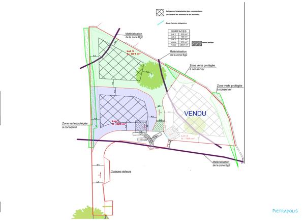 Terrain 629m2 - Viabilisé - Vue - Centre village - Sécurisé