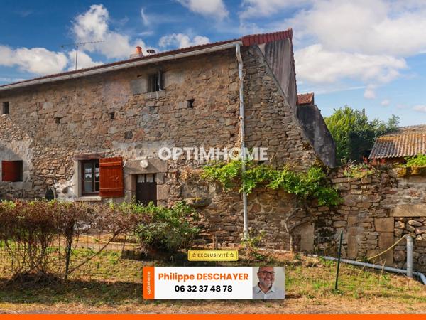 Maison de Charme en Pierre 69 m² - 3 pièces - 2 Chambres - Terrasse - DOMPIERRE LES EGLISES (87)