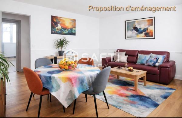 2/3 chambres, sans travaux, lumineux, proche gare