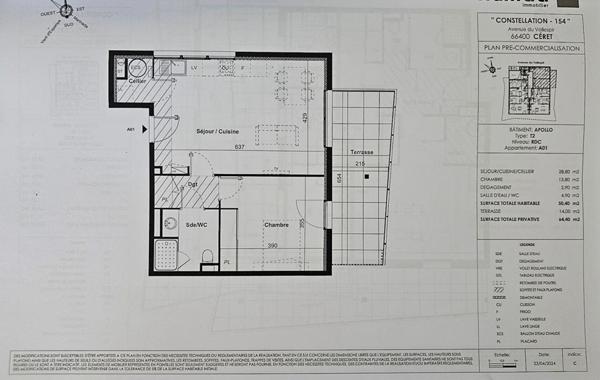 Appartement CERET 2 pièces de 50m2 avec terrasse et garage double