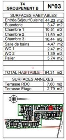 Maison à vendre 4 pièces de 94 m²