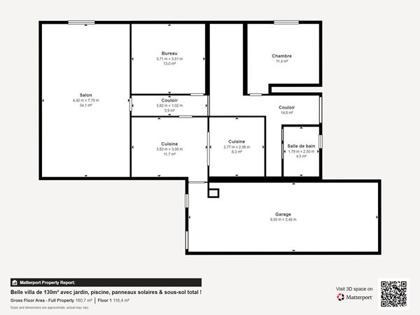 Maison familiale avec piscine SANS VIS-A-VIS. Quartier résidentiel proche gare et centre.