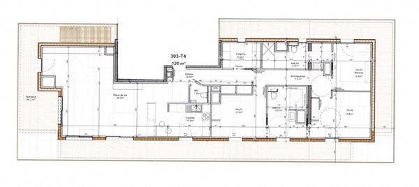 42600 - Appartement Dernier Etage - Etage privatisé - 126 m² - 3 chambres - garage et place de stationnement