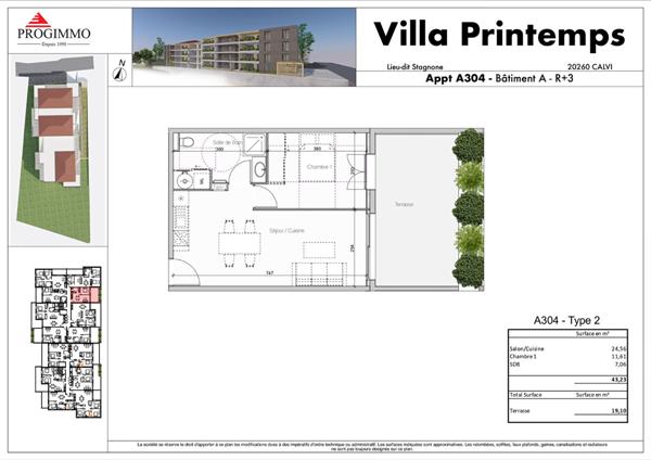 Achat appartement Calvi - 2 pièce(s) - 43 m² - 265 734 €