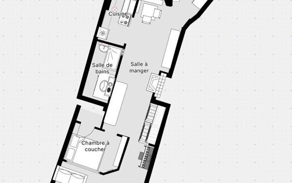 Appartement à louer    2 pièces • 60,05 m2 Paris 3