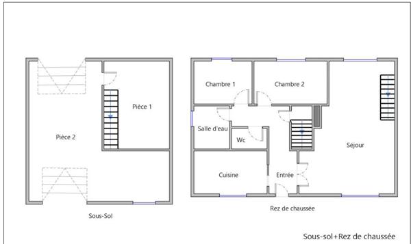 93370 Montfermeil .Maison avec jardin arboré, sous-sol total 60 m²