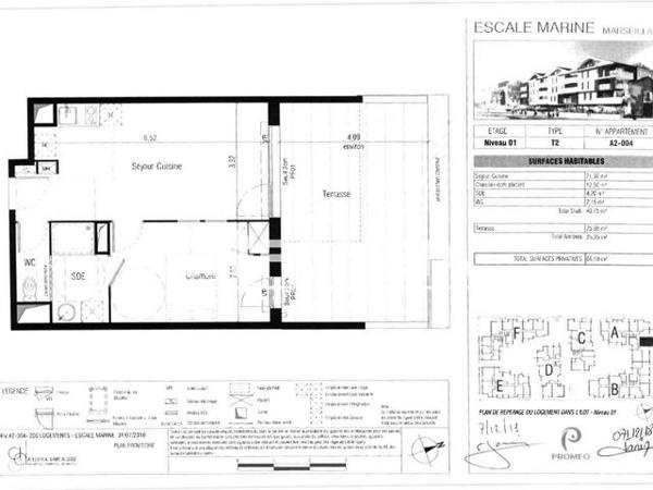 Location Appartement 2 pièces 40.75 m² - 4 RUE DE CORINTHE Marseillan 34340