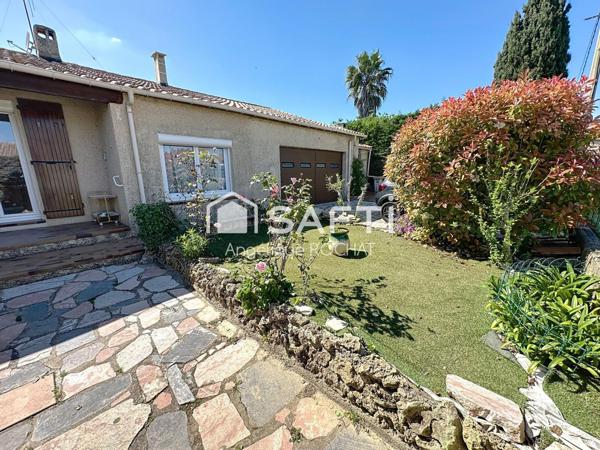 Maison de plain pied 3 chambres et un studio sur parcelle de 970m2