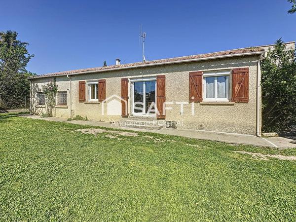 Maison de plain pied 3 chambres et un studio sur parcelle de 970m2