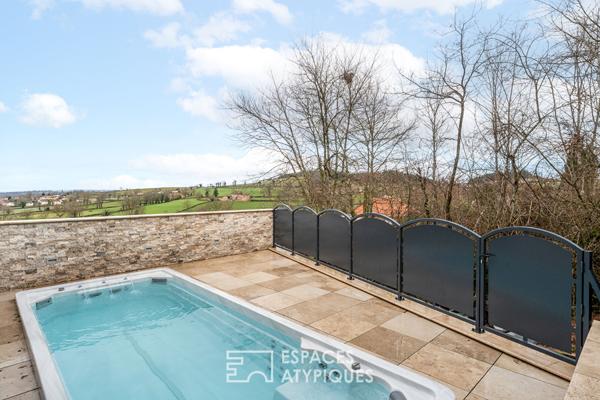 Maison rénovée avec vue dégagée sur la campagne