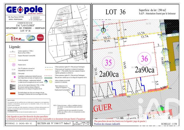 Terrain à vendre 290 m² Elne
