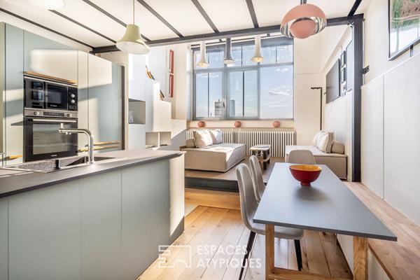 Duplex au dernier étage d’une ancienne imprimerie