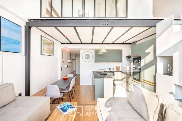 Duplex au dernier étage d’une ancienne imprimerie