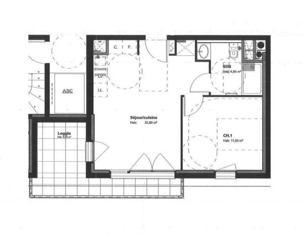 Appartement 2 pièces - 44300 Nantes