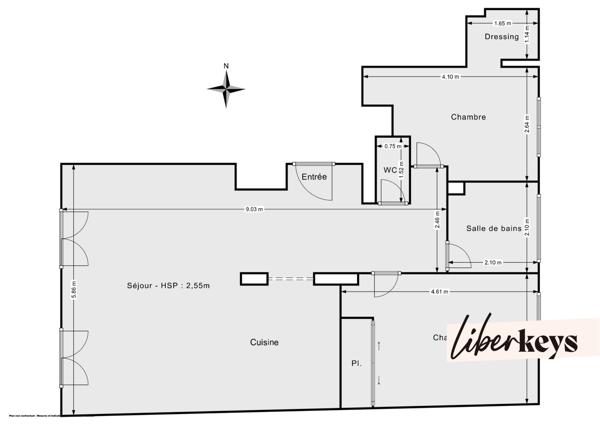 Bel appartement T3 entièrement refait à neuf de 72m² - rue Hénon - Croix-Rousse