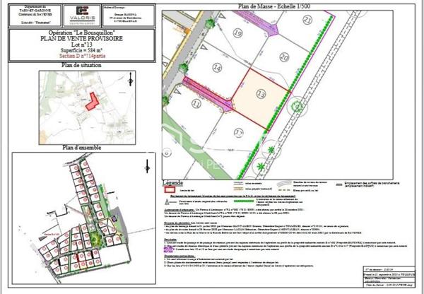 A vendre terrain de 583 m² sur la commune de Savenes (82600)