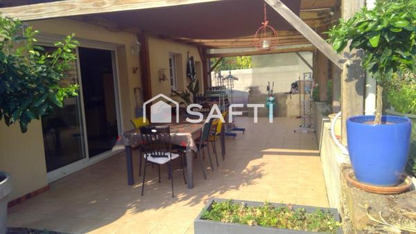 Belle maison de 115 m2 sur terrain de 1600 m2 ; toute équipée et prete à vivre