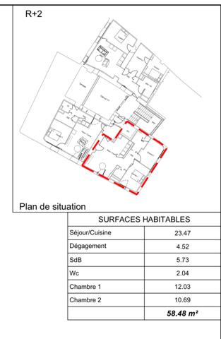 Lodève (34700) Lot 5 - 3 pièces à la vente - 58 m2