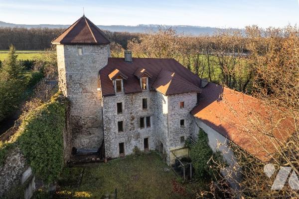 UNIQUE ! A St Julien, château médiéval partiellement rénové de plus de 250 m2 (hors grange)  sur 1 h