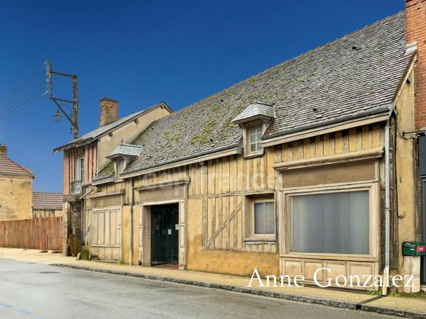 Ensemble immobilier à vendre centre bourg de la LA FERTE SAINT AUBIN : local comercial+appartement à rénover + dépendance + garage et deux places de parking
