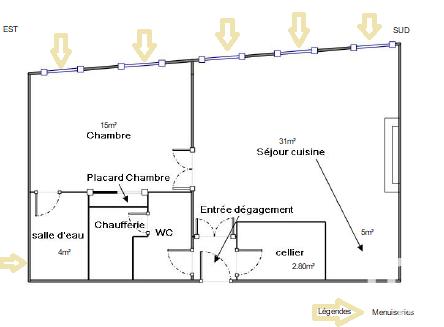 Appartement à vendre 2 pièces 68 m² Bazas