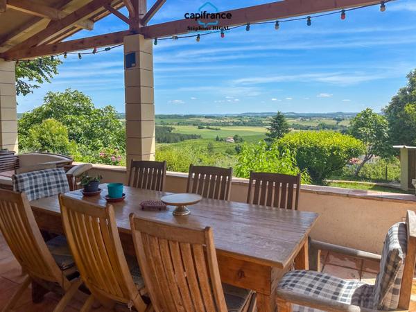 Propriete à vendre 8 pièces MONFLANQUIN (47) Maison de 190m2 sur terrain et jardin de 915m2 avec vues