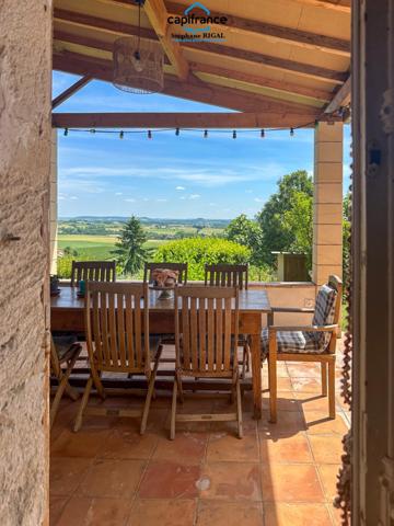 Propriete à vendre 8 pièces MONFLANQUIN (47) Maison de 190m2 sur terrain et jardin de 915m2 avec vues