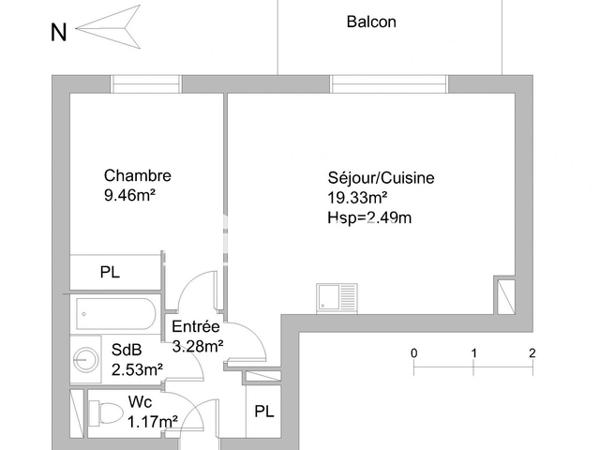 Location Appartement 2 pièces 35.78 m² - 2 ET 4 CHEMIN DU VIEUX CANAL Carcassonne 11000