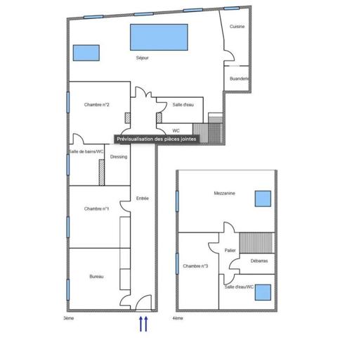 Appartement Duplex 6 pièces de 179 m2