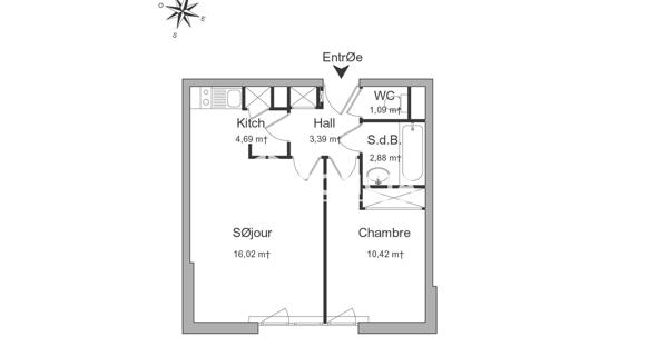 Location Appartement 2 pièces 38.49 m² - Maisons-alfort 94700