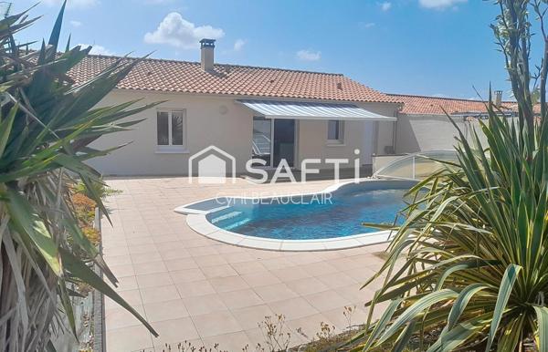 Maison 5 pièces 119m², piscine, panneaux solaires