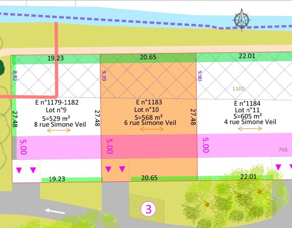 Achat terrain près de GEMOZAC - 568 m² - 49 500 €