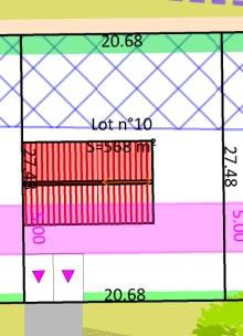 Achat terrain près de GEMOZAC - 568 m² - 49 500 €