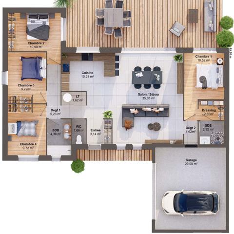 Achat terrain près de GEMOZAC - 568 m² - 49 500 €