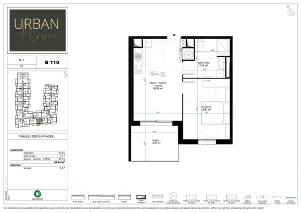 Appartement T2 à vendre  2 pièces - 40,74 m2 NARBONNE - 11