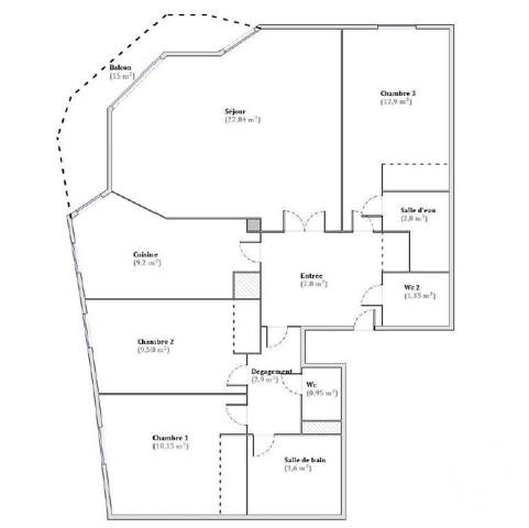 Appartement F4 à vendre  3 pièces - 84,07 m2 CAGNES SUR MER - 06