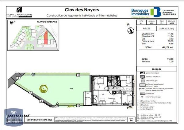 Appartement à louer 3 pièces 66.78m²
