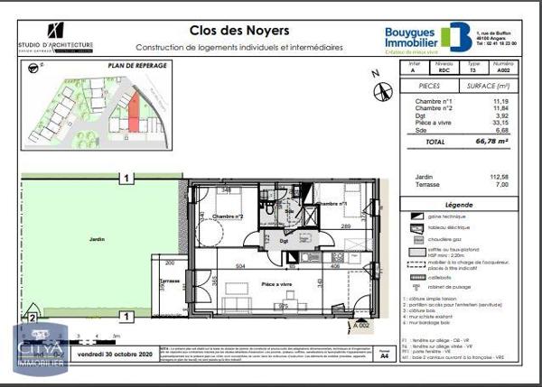 Appartement à louer 3 pièces 66.78m²