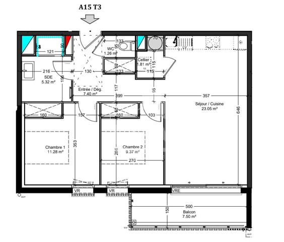 Appartement T3 de 60m2 à Bénesse-Maremne