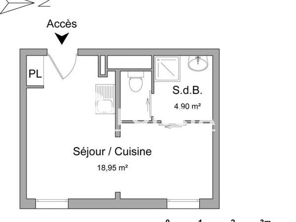 Location Studio 23.9 m² - RESIDENCE DES CIMES Villeneuve D'ascq 59650