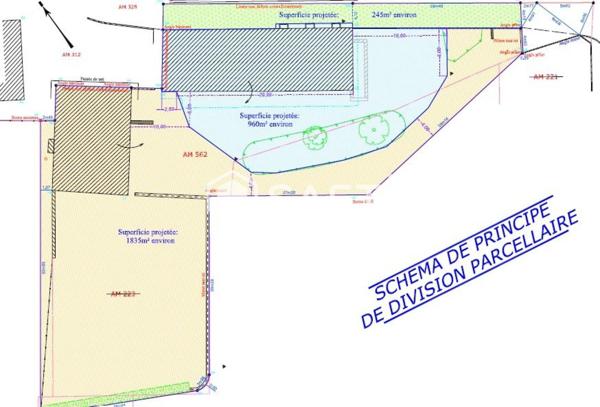 Tullins - Grange à rénover de 165m² au plancher sur parcelle d'environ 900m².